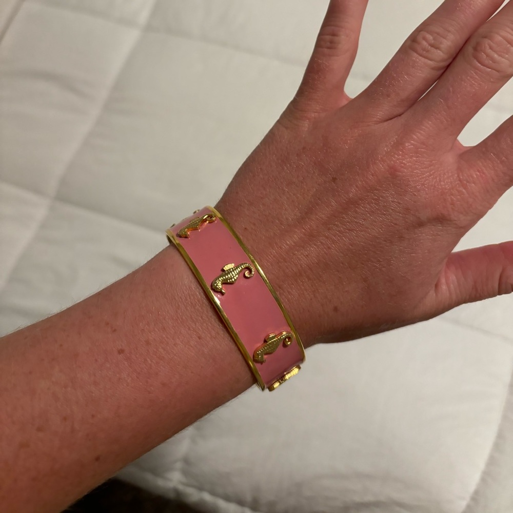 Janna Conor Coral Seahorse Bangle Bracelet